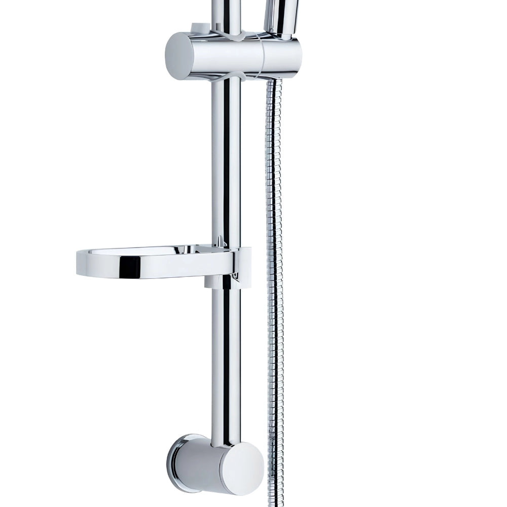 Fortunato saliscendi doccia ottone cromato 65 cm 5 getti anticalcare