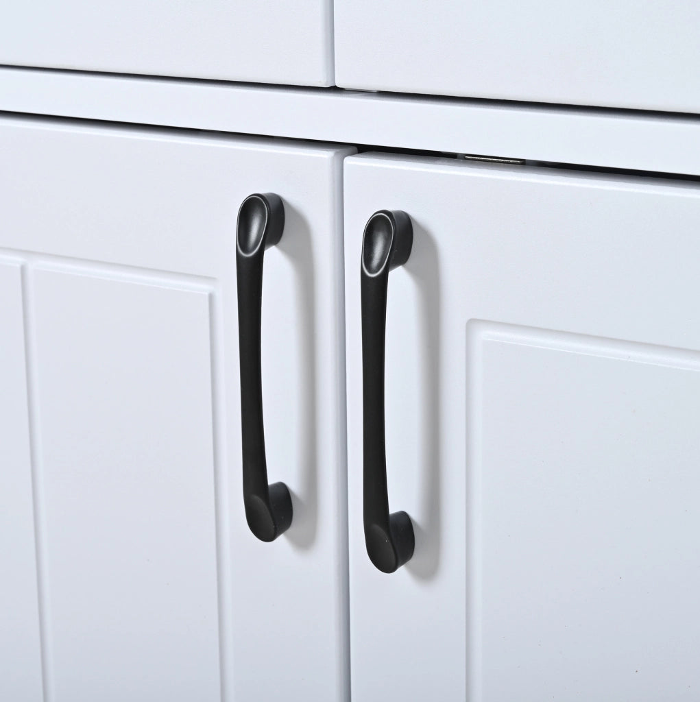 Credenza 120x35x80 cm con 3 cassetti e 3 ante; truciolare; bianco