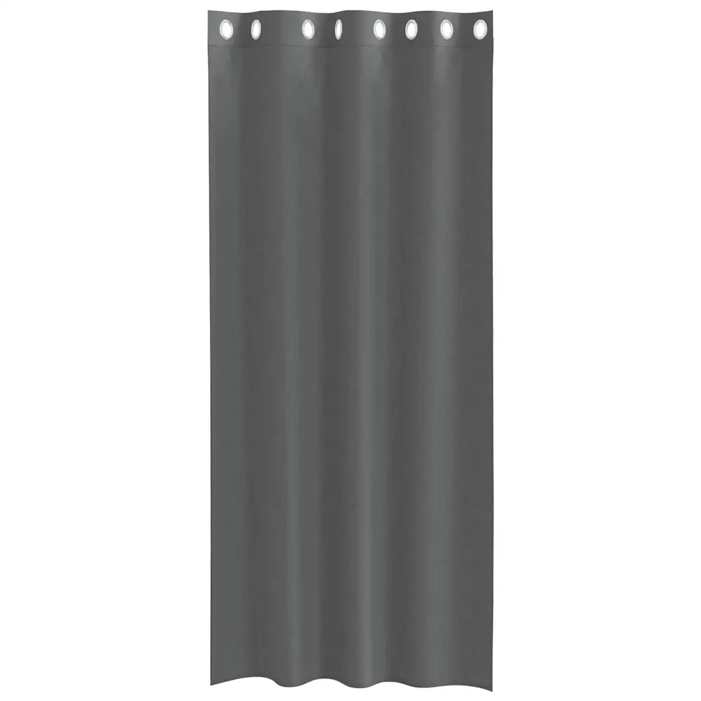 Tende in Voile con Occhielli 2 pz Grigio Scuro 140x245 cm