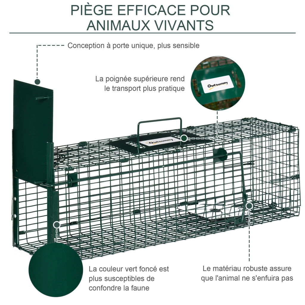 Gabbia per animali nocivi ¨C zephmum ¨C verde 60x18x20 cm