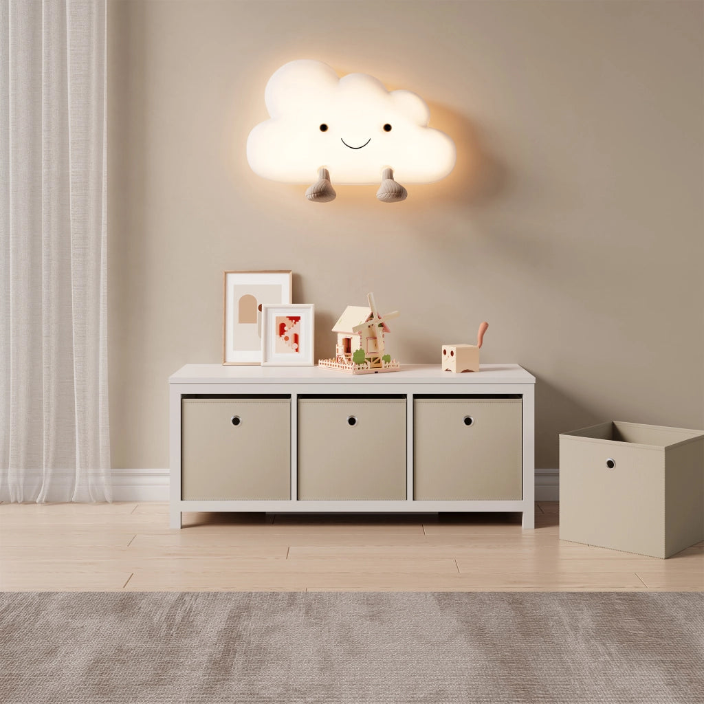 Set di 10 Scatole Pieghevoli Portaoggetti in Tessuto 28 x 30 x 30 cm - Beige [en.casa]