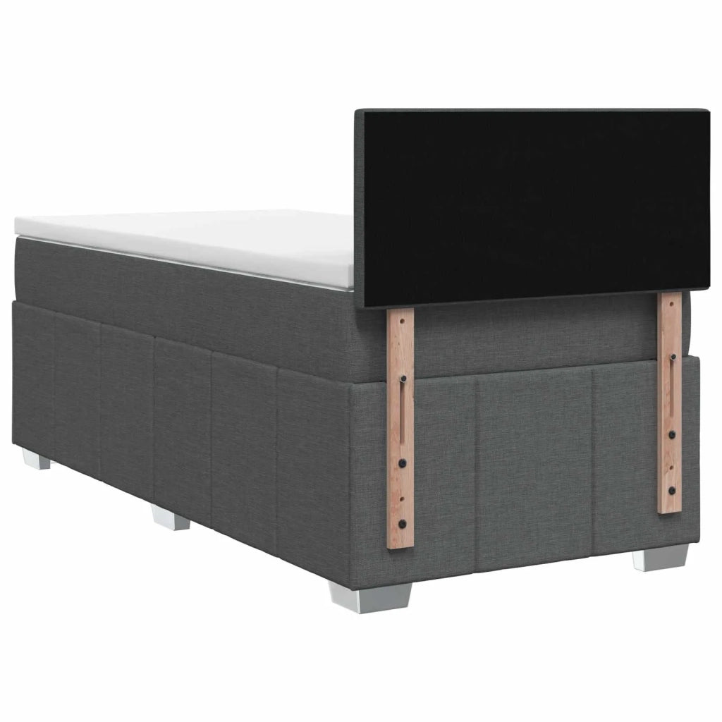 Letto box spring con materasso Grigio Scuro 80 x 200 cm Tessuto 3452545