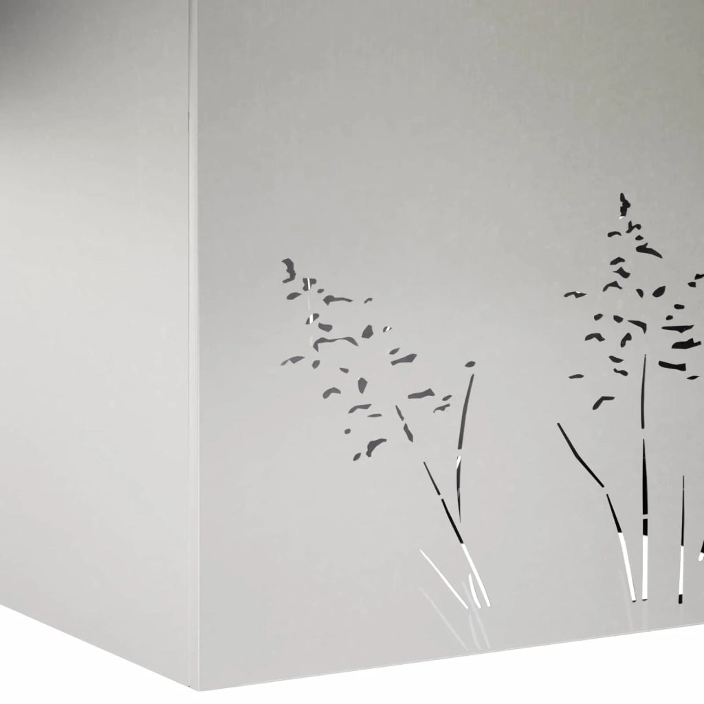 Vaso da giardino 2 pz Argento 80 x 20 x 49 cm Acciaio Inox 8005829