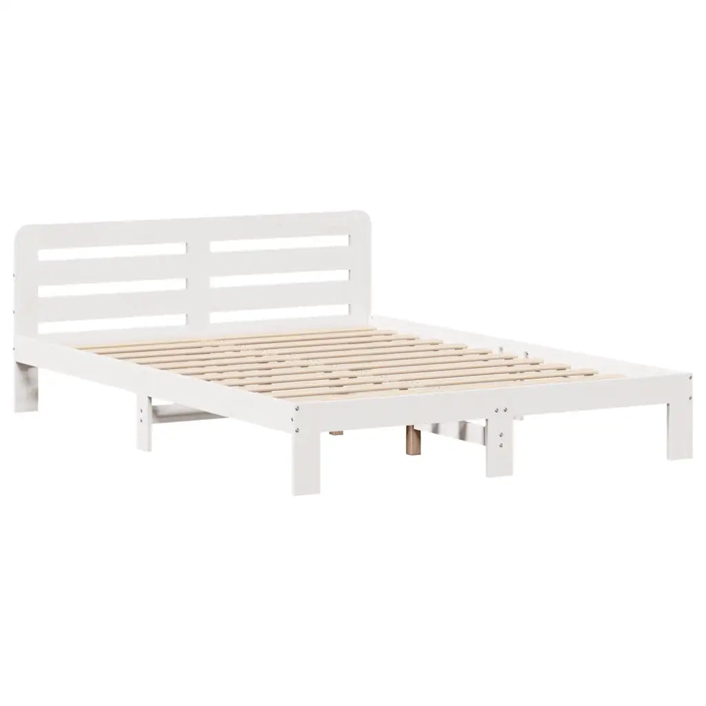 Giroletto senza Materasso Bianco 140x200 cm Legno Massello Pino 3309924