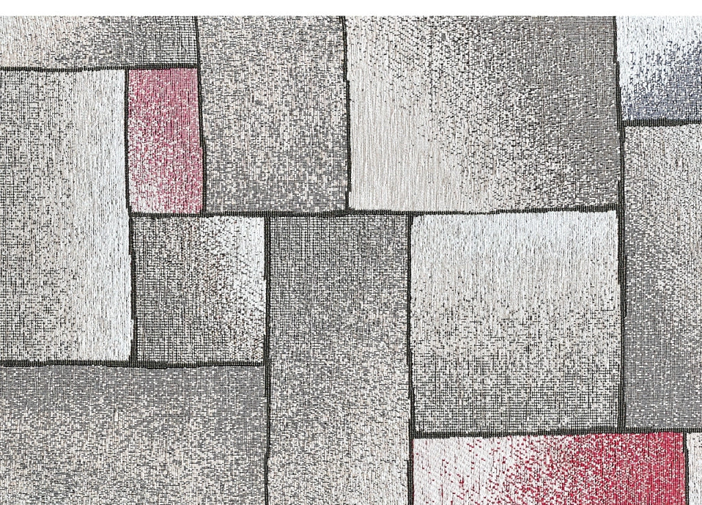 Tappeto Salotto Velour Antiscivolo Disegno Tetrix By Suardi - 65x220 - Multicolor