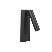 Pure Applique LED da Parete Wall 4W 2700K Orientabile con Caricatore USB-C Integrato e Tre Intensità Luminose Finitura Nero Opaco 30-2700K-NE