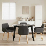 Sedie da pranzo 4 pz Bouclé Grigio Scuro 59 x 57 x 85 cm 3428274