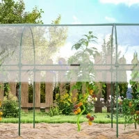 Serra da Giardino, Serra per Pomodori con 4 Archi in Acciaio, Copertura in PVC, 4 x 1.23 x 1.71 m, Trasparente
