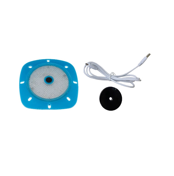 LAMPADA RICARICABILE, IMPERMEABILE E MOBILE, RGB, 18 LED, CORONA AZZURRA