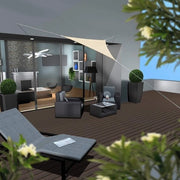 2 x 2 x 2 ombrello solare UV, triangolare, impermeabile all'acqua, zonatura balcone triangolare, 2 m copertura terrazza, protezione da sguardi, giardino, tettoia solare, piscina, pergola, trampolino, caravan, zonatura, terrazza