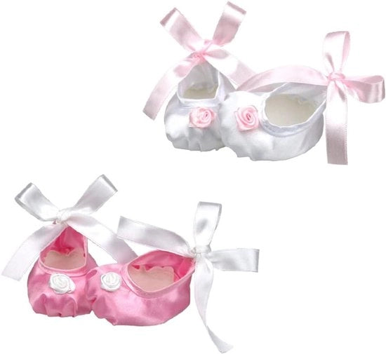 Calze di seta per bambole da 18 pollici - Bianco e Rosa - Decorazione per bambole per giochi/matrimoni/allestimenti - Calze per bambole da 18 pollici con seta