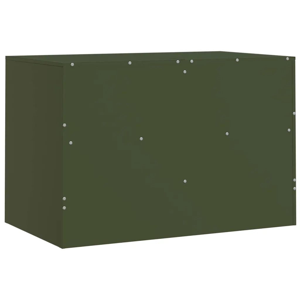 Mobile TV Verde Oliva 67x39x44 cm in Acciaio 841747