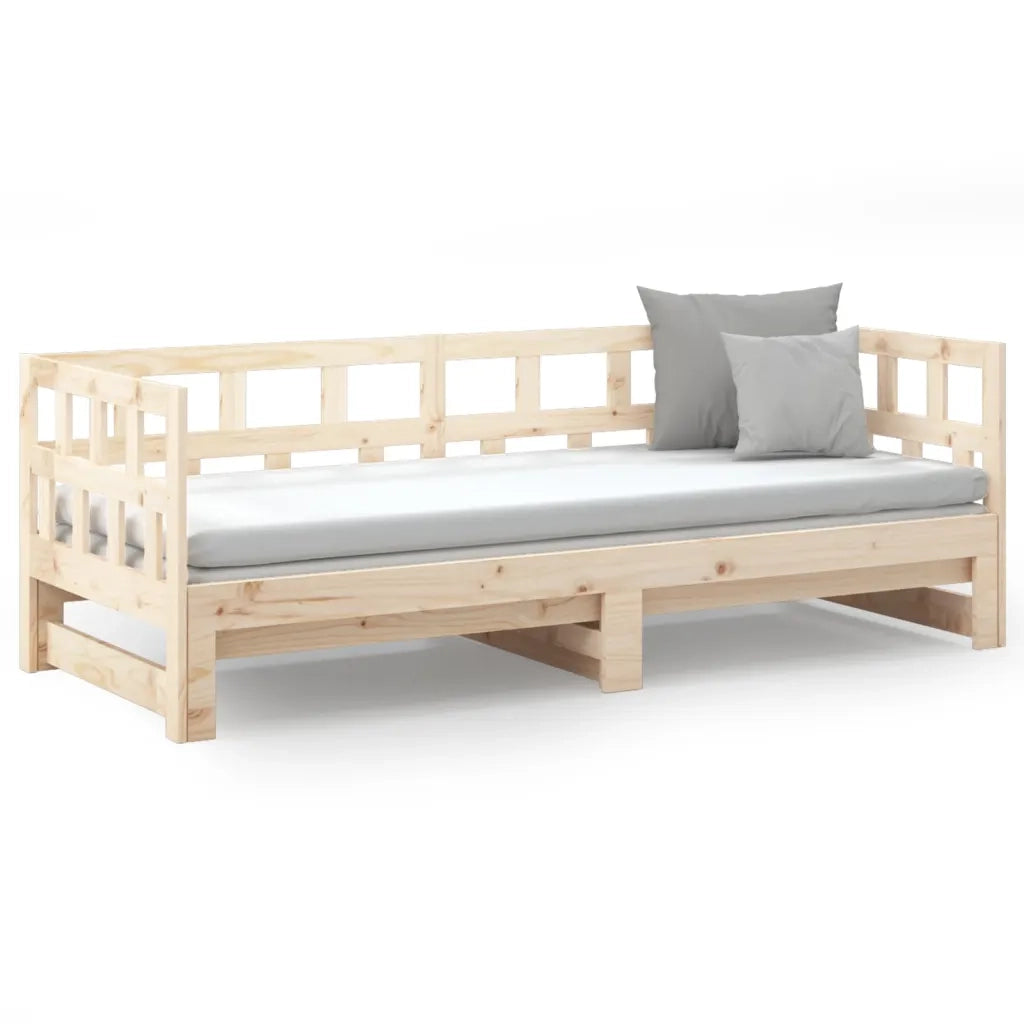 Dormeuse Estraibile in Legno Massello di Pino 2x(80x200) cm