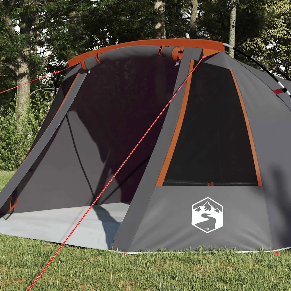 Tenda Tunnel per 3 Persone 3 persona Grigio e arancione 42004052