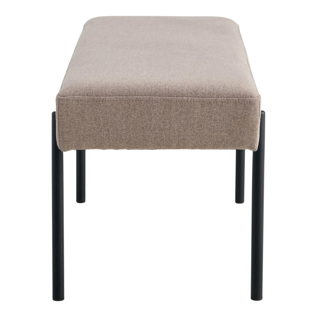 Panca Swindon, Beige, Tessuto, 36x100x42,5 cm