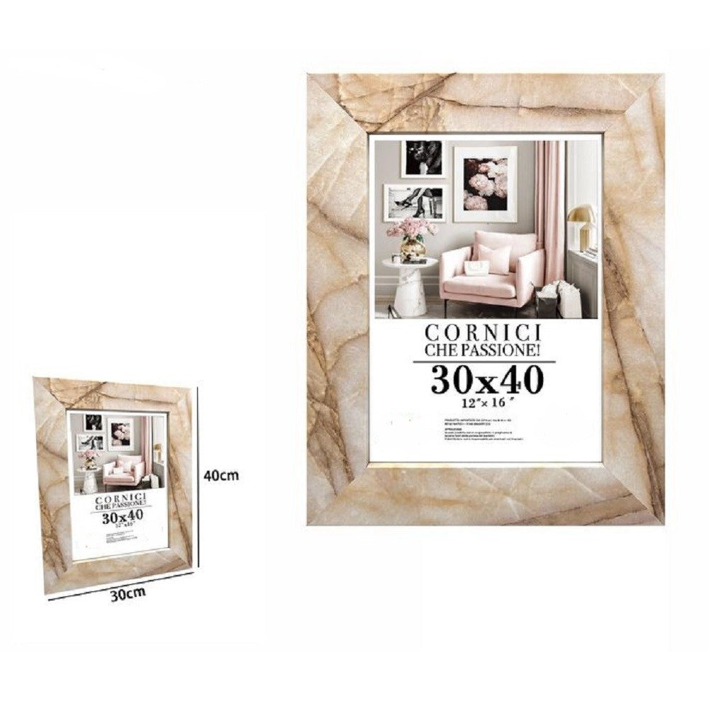 Trade Shop - Cornice Foto Portafoto Quadri Tele Poster 30 X 40 Cm Modello Effetto Marmo 71666 -