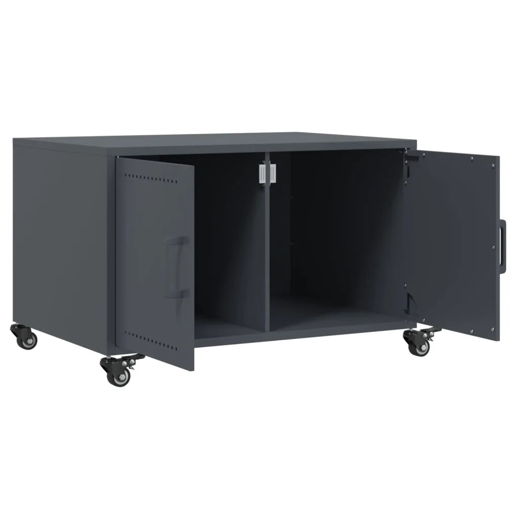 vidaXL Tavolino Antracite 68x50x43,5 cm in Acciaio Laminato a Freddo