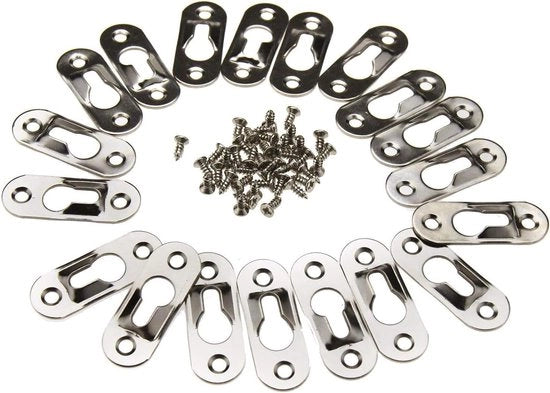 Hanger per foto con chiusura a molla 42mm x 16mm per cornici, specchi e cassetti - 20 pezzi