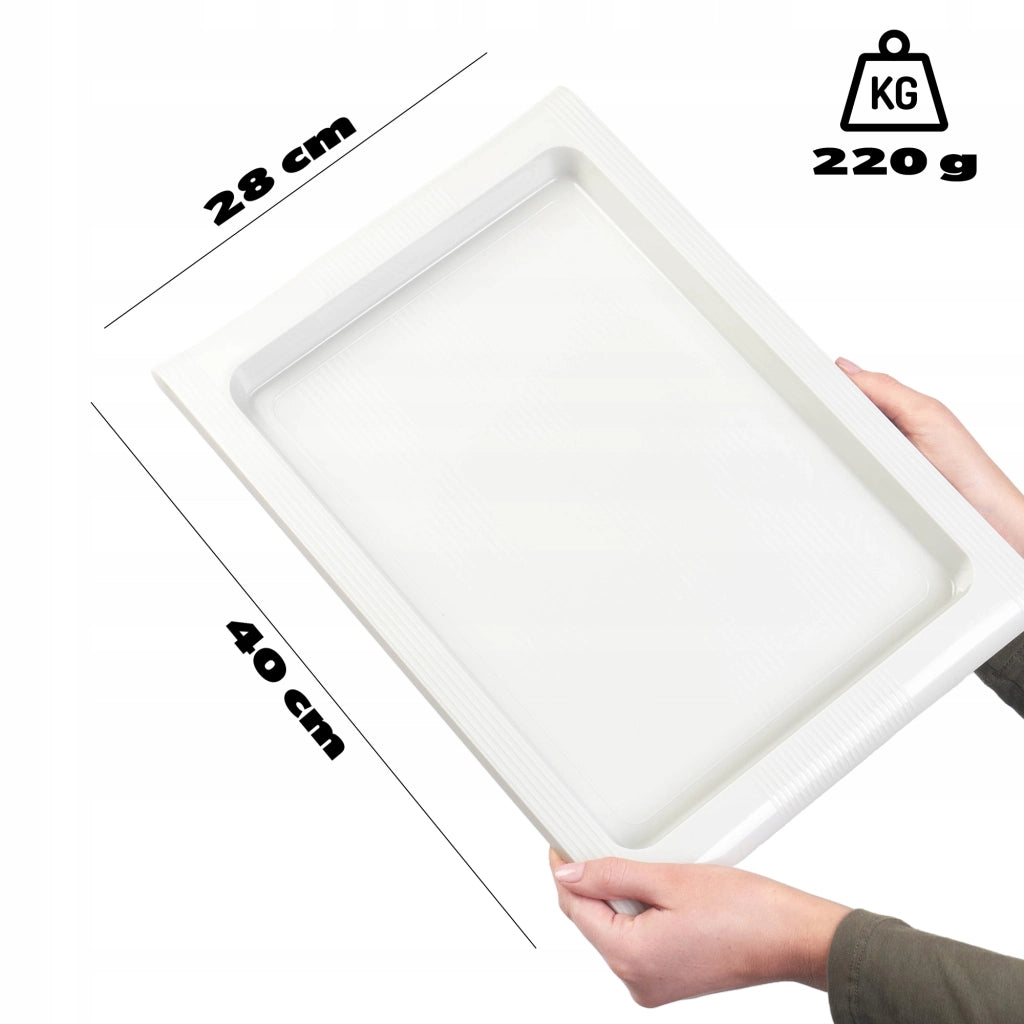 Vassoio da portata in plastica KADAX per cucina, camerieri, bar, grande 40x28 cm