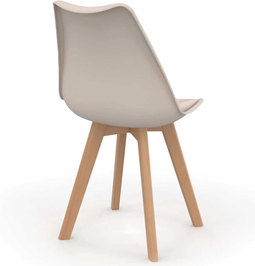 Set di 4 sedie da pranzo scandinave SARA beige