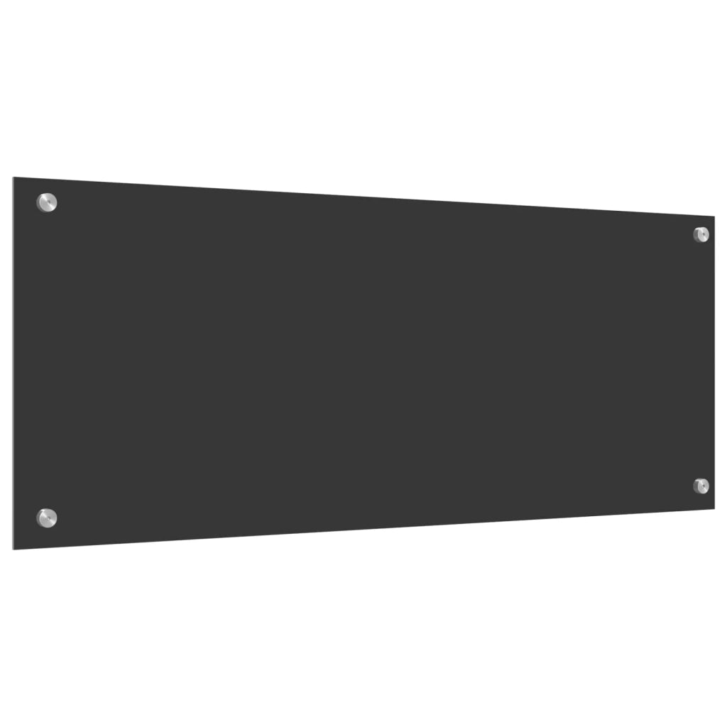 Paraschizzi moderno per cucina 100 x 40 cm durevole resistente al calore design elegante in vetro temperato grigio scuro 02_0058456