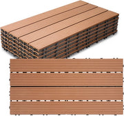 Tegoli compositi per terrazza 30x60 cm, forti e resistenti, colore marrone