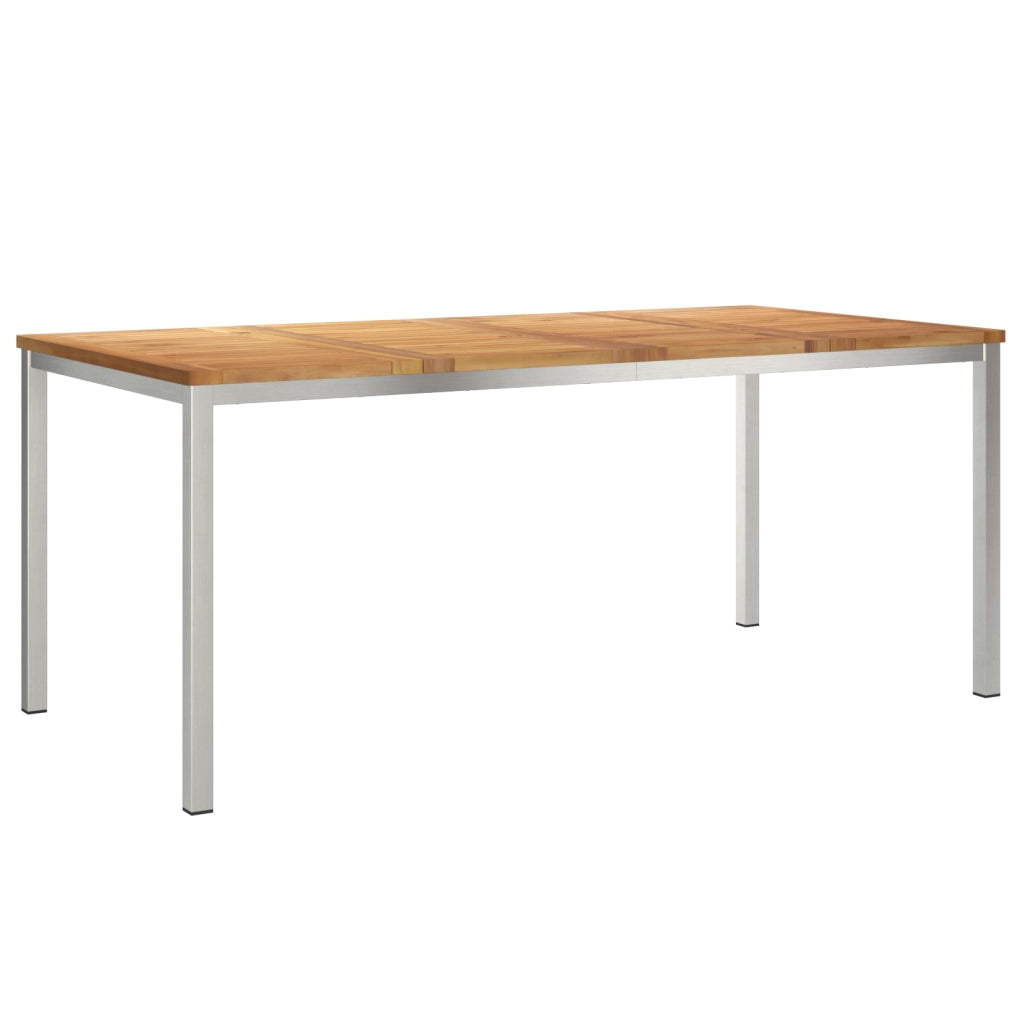 Tavolo da pranzo da esterno 180x90x75 cm in legno massello di teak