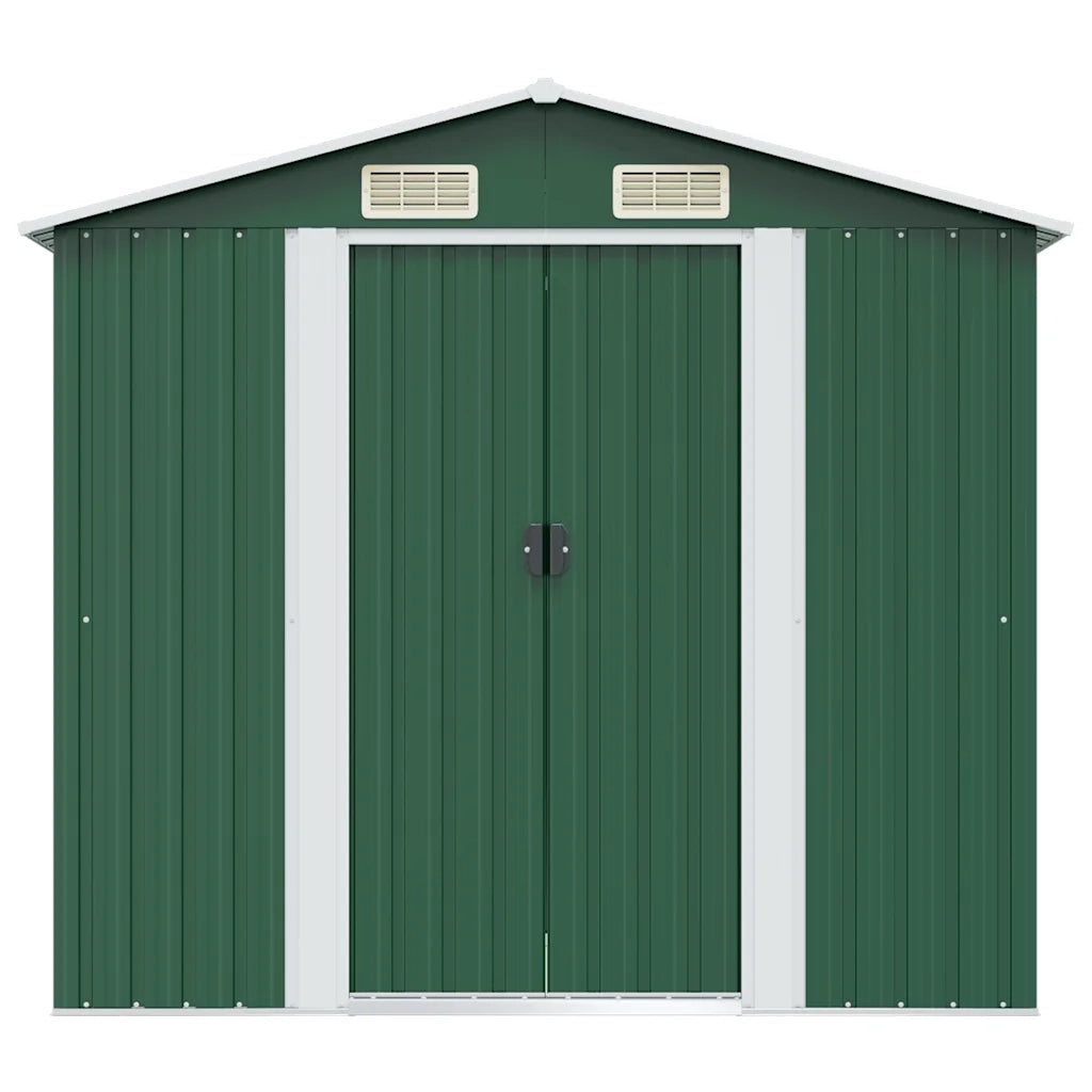 Capanno per Attrezzi in Metallo Verde 204x132x186 cm CFW5069173