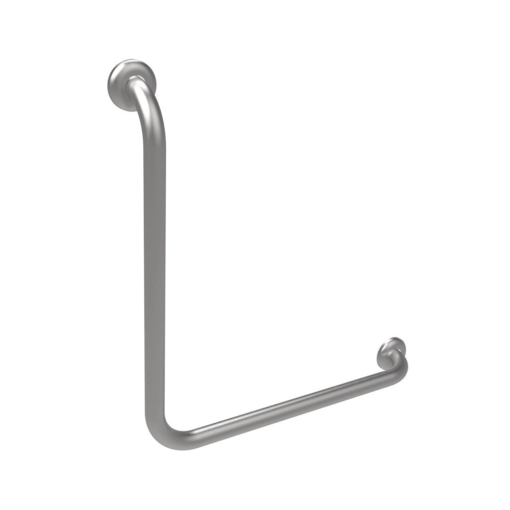 Maniglia verticale 50x50 inox satinatoper bagni terza eta e disabili
