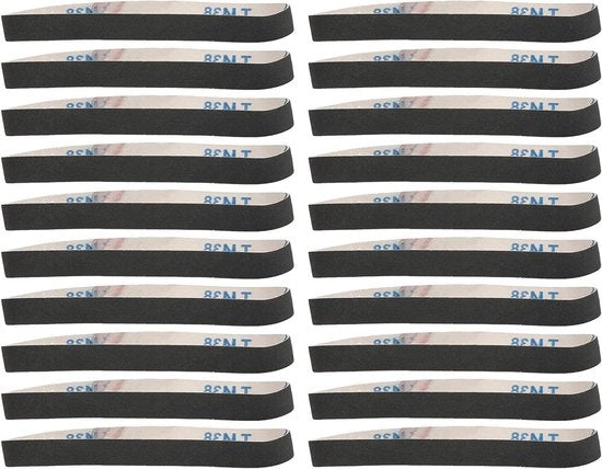 20 pezzi di schiuma abrasiva 520x20mm, rotoli di carta abrasiva schurente, strumento per levigare, levigare e rimuovere per macchina a nastro (40#)