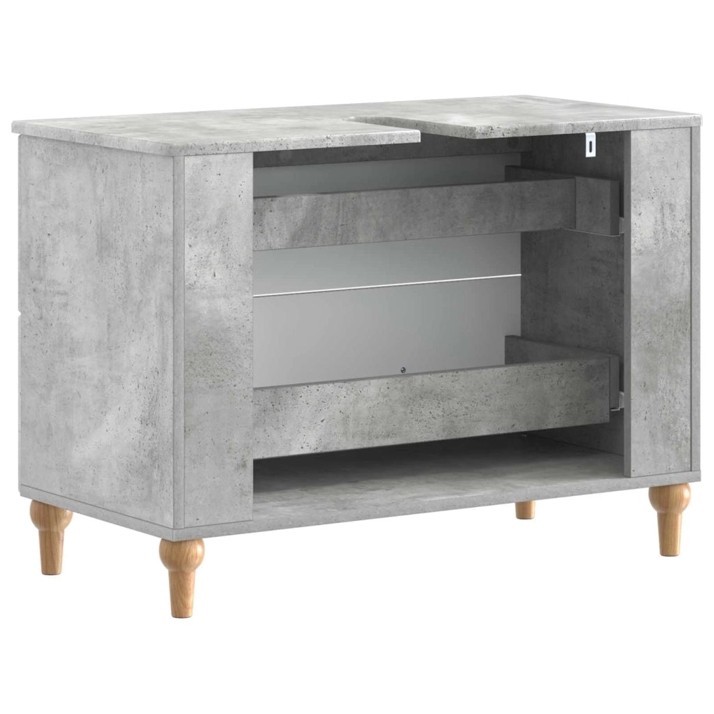 Armadio per Lavabo da Bagno ALKMAAR Grigio Cemento 896138