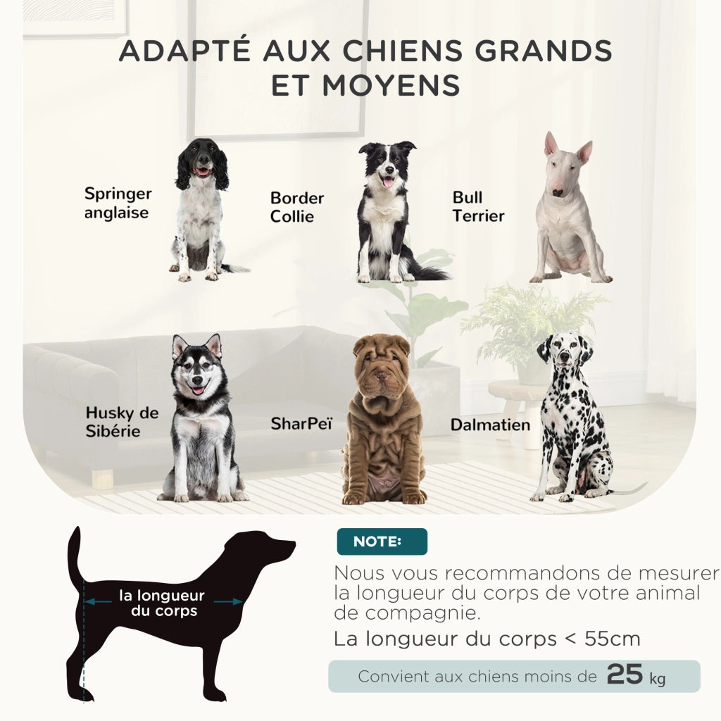 Divano per cani e gatti ¨C zephmum ¨C 100x62x32 cm grigio