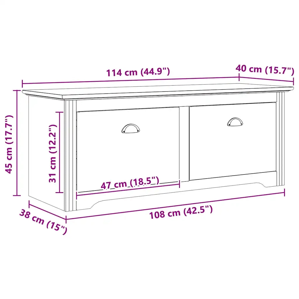 Panchina per corridoio BODO Marrone miele 118 x 40 x 50 cm 42023475