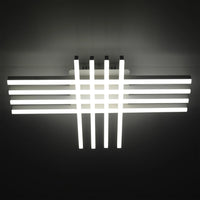 Plafoniera in metallo bianca cm. L.60 P.40 H.13