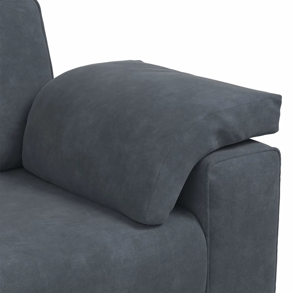 Divano Divanetto Grigio Scuro 180x77x82 cm in Velluto 4105268