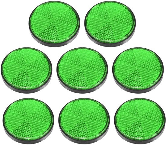 Reflettore 8 pezzi - Etichetta riflettente - Adesivo self-adesivo - Reflettore di sicurezza - Plastica ABS duratura - 56mm di diametro