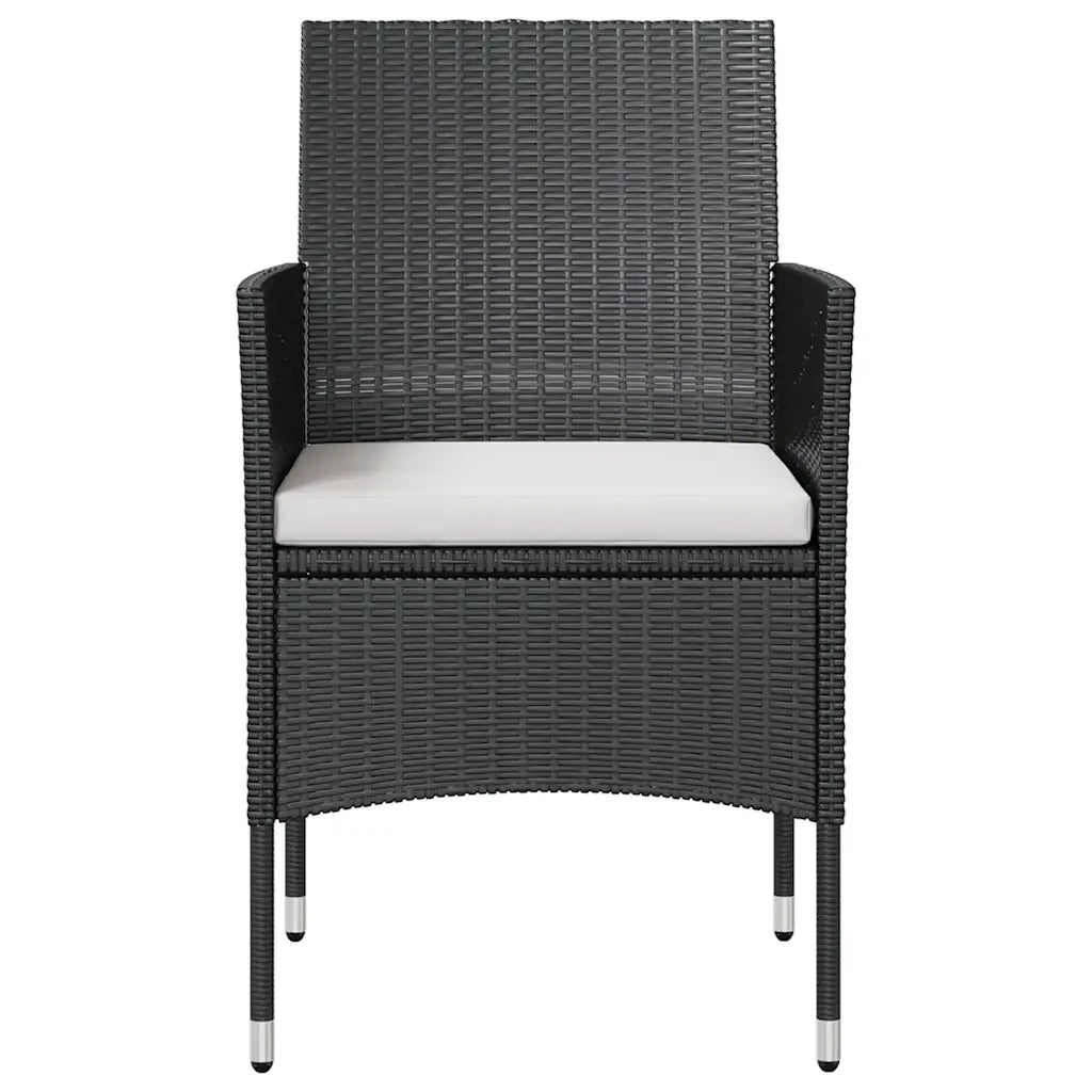 Set Divani da Giardino 8 pz con Cuscini in Polyrattan Nero cod mxl 35664