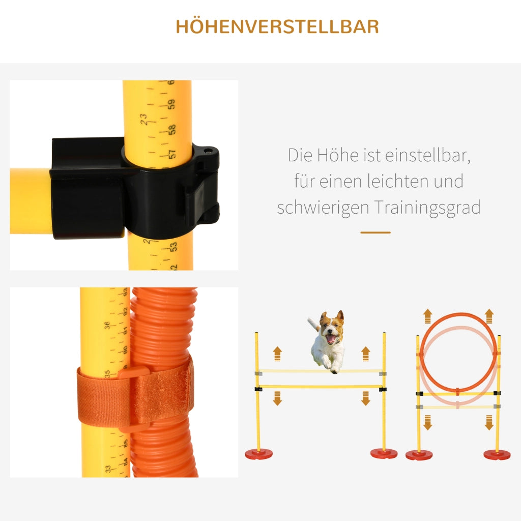 Set Agility per Cani ¨C zephmum ¨C 6 Stanghe Slalom, Ostacoli, Cerchio, Borsa