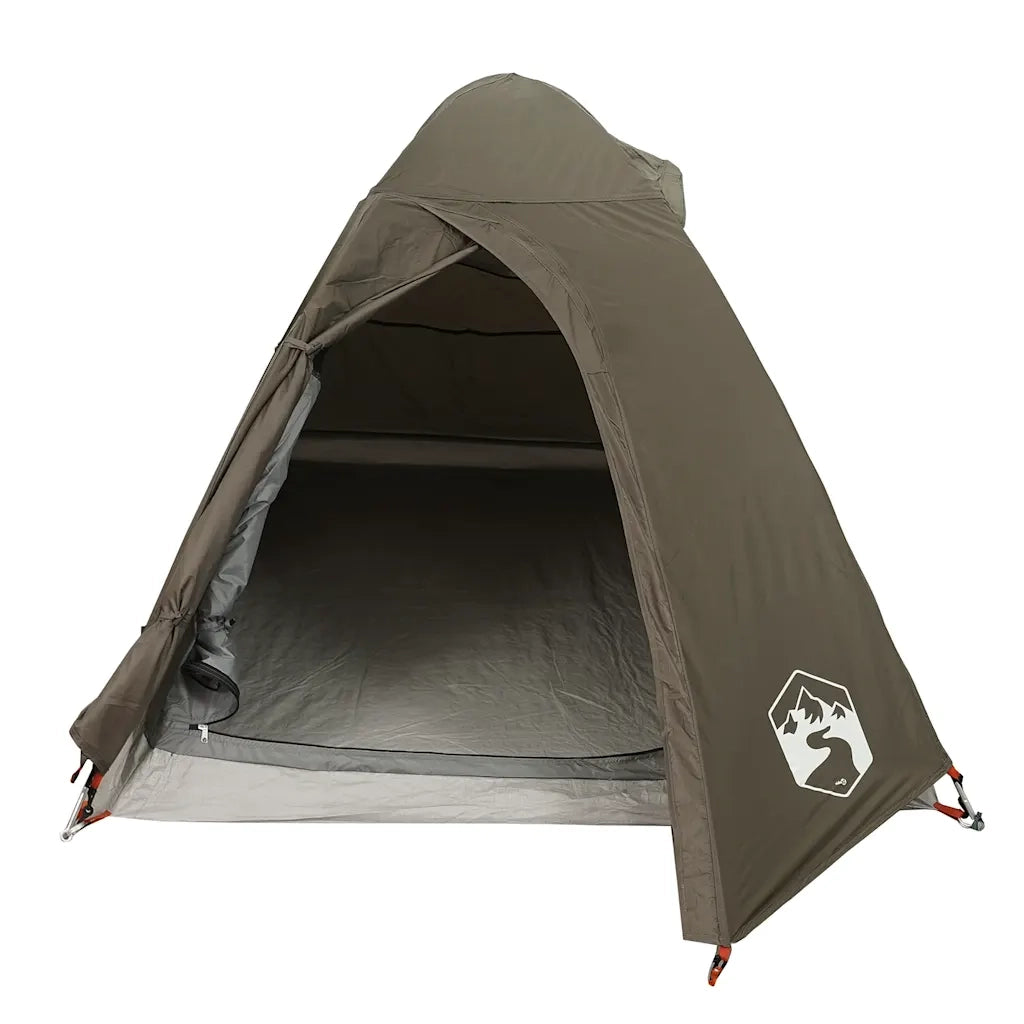 Tenda da Campeggio a Cupola per 2 Persone-Tenda per Escursionismo Marrone Impermeabile 984712