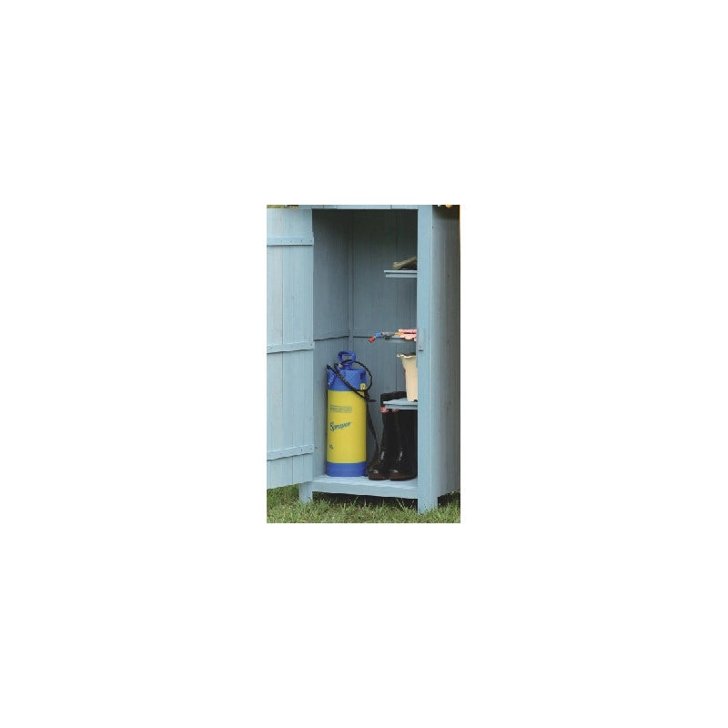 Armadio da giardino in legno di abete azzurro 64x44 cm – 3 ripiani e tetto bitumato – impermeabile – ARM0805 Foresta