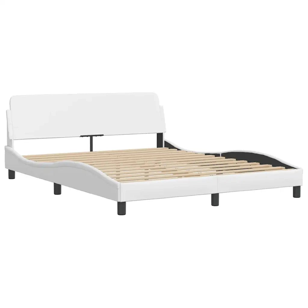 Giroletto senza Materasso Hvar Bianco 160x200 cm in Similpelle