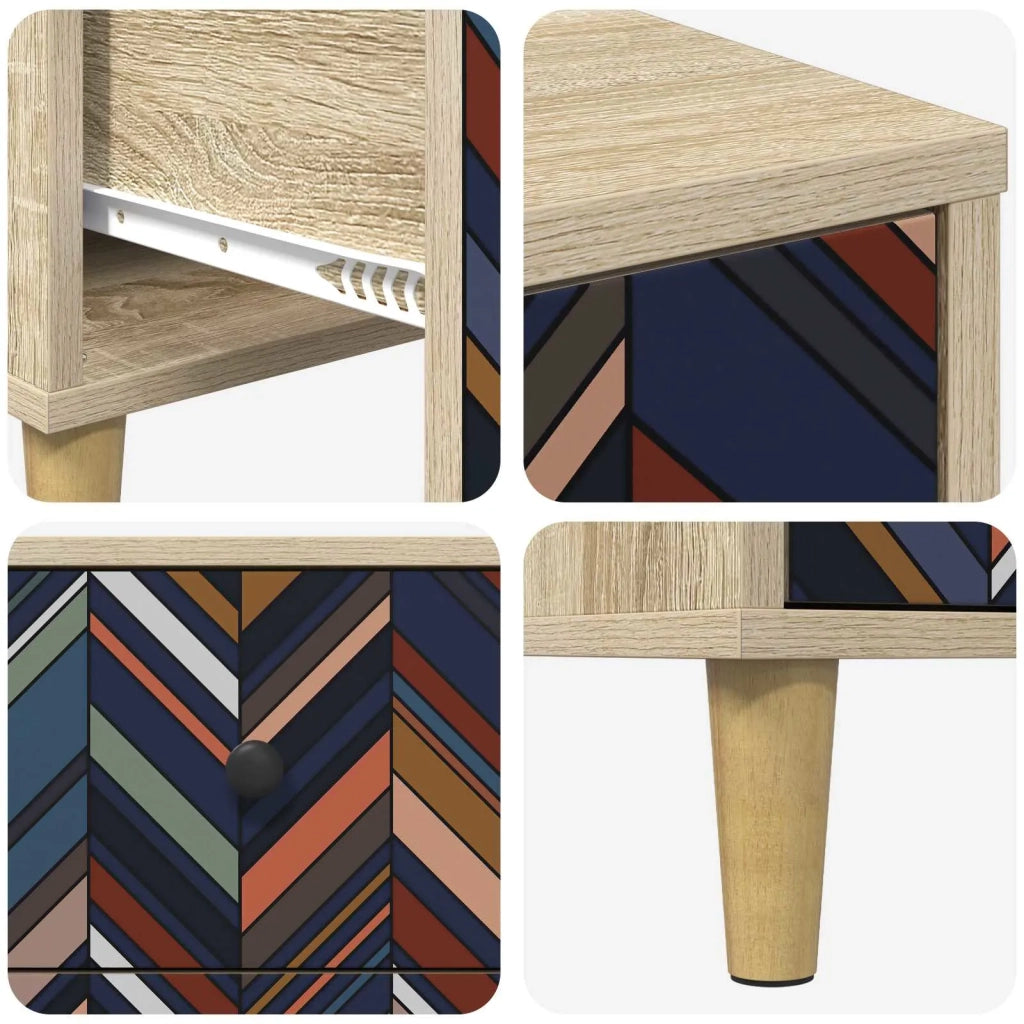 Armadio da Notte OMMEN Rovere Sonoma 36 x 33 x 60 cm 8007289