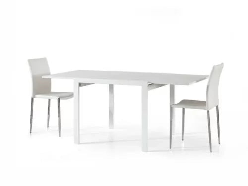 Tavolo allungabile colore bianco frassinato cm 120x90x76h chiuso (666) - Mobili 2G