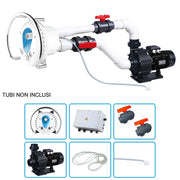 Nuoto Controcorrente Mr. Piscina Hydro 20 Con Pompa Per Idromassaggio Mrb 25 Da 4 Hp Trifase - Kit Pro