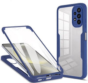 Copertura protettiva per Samsung Galaxy A36 5G - Translucida - Copertura shockresistente in doppia lastra con protezione 360° e schermatura per lo schermo - Blu