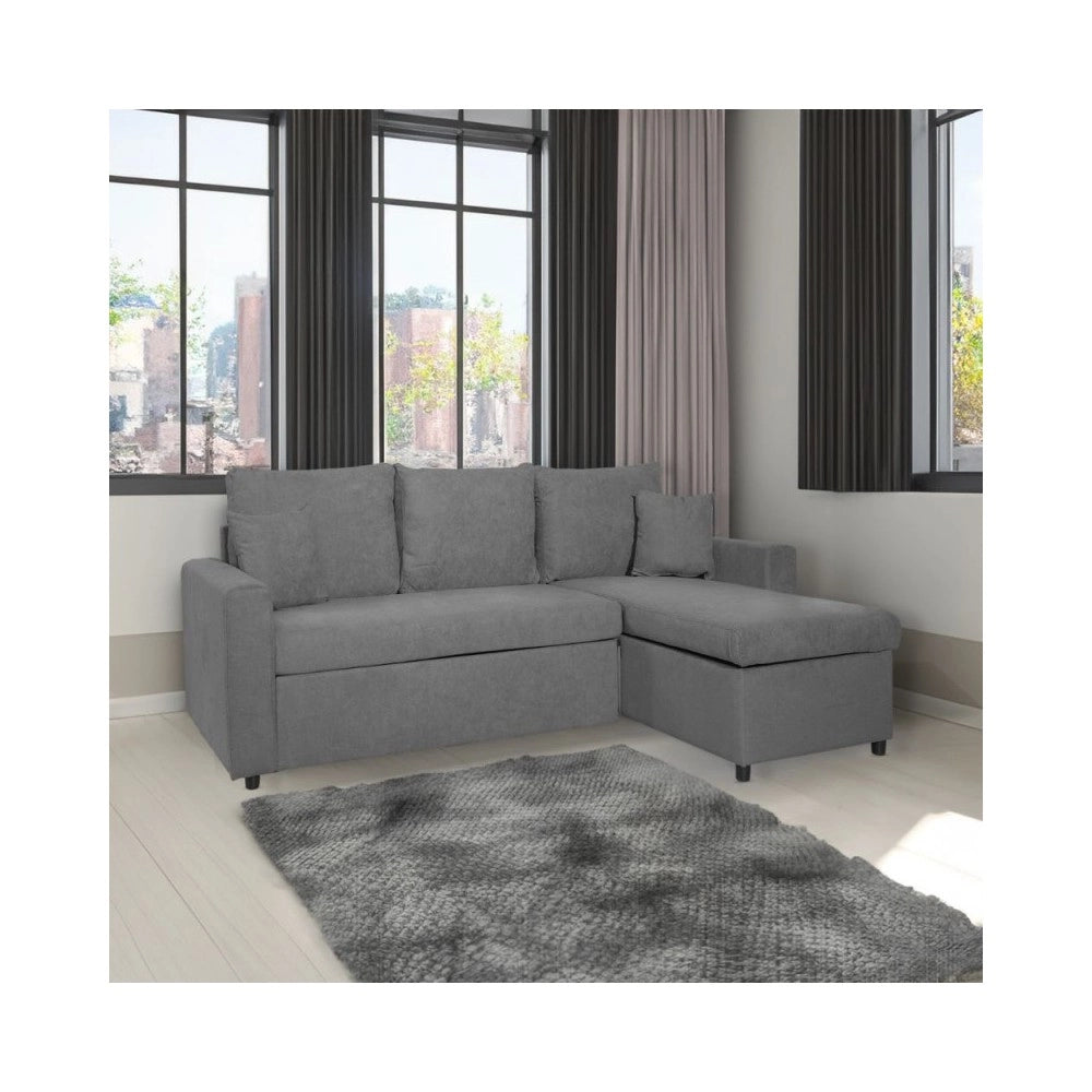 Divano con penisola reversibile funzione letto Golf colore grigio Enjoy23