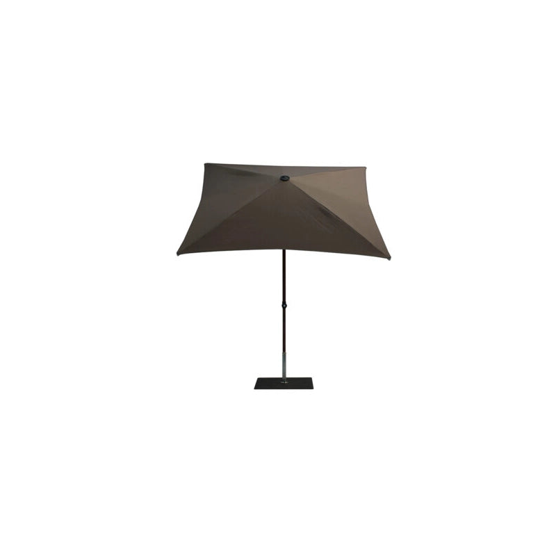 Ombrellone a palo centrale Trend Wood Q200x200 cm Made in Italy - Melange cenere