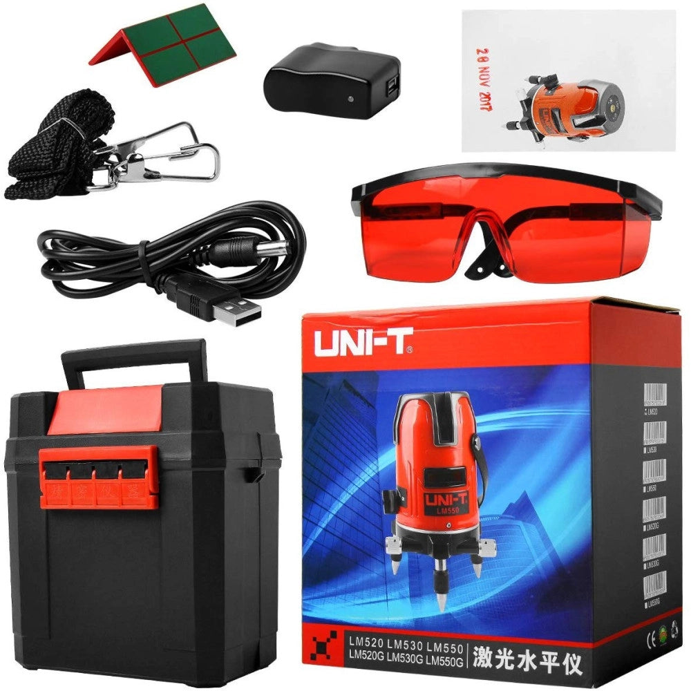 Trade Shop - Livella Laser Tracciatore Autolivellante 360º Rotazione Bolla Digitale 2 Linee -