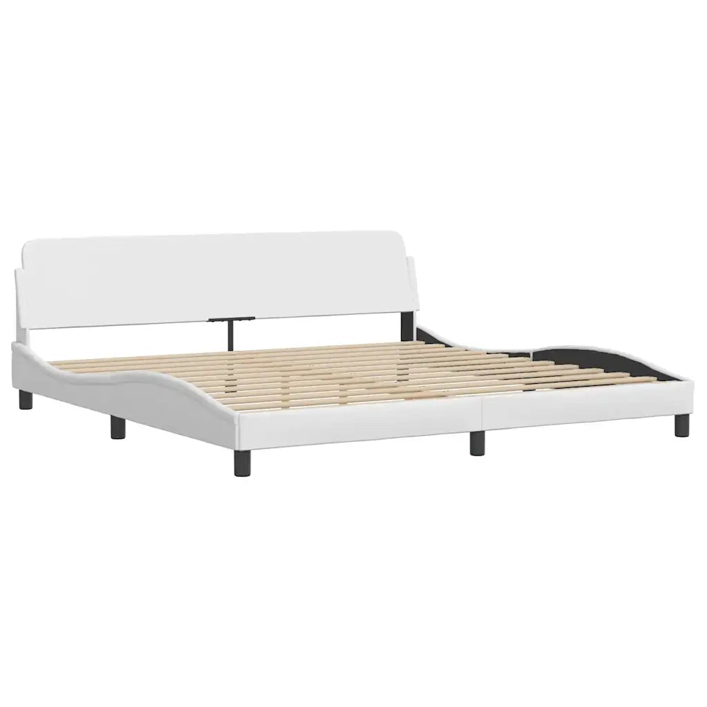 Giroletto Viana senza Materasso Bianco 200x200 cm in Similpelle 3208118