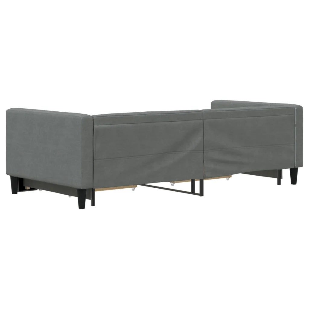 Divano letto | Sof¨¤ letto | Letto singolo Estraibile Cassetti Grigio Scuro 90x200cm Tessuto